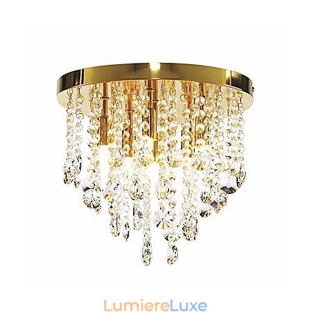 Plafonnier semi-encastré en cristal moderne à 6 lumières (culot d'ampoule G9) Plafonnier semi-encastré en cristal moderne à 6 lumières (culot d'ampoule G9)