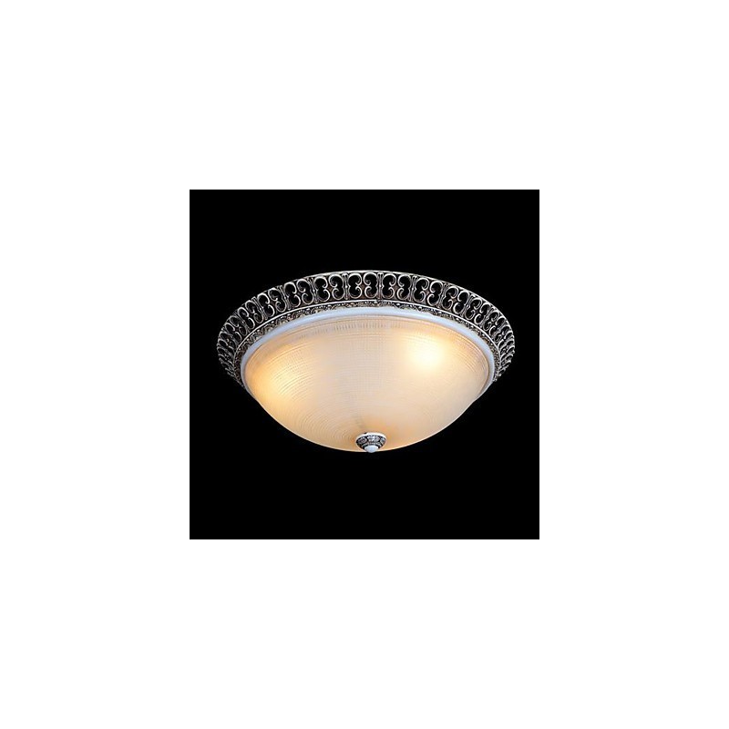 Plafonnier en résine marron foncé, motif sculpté, style européen classique