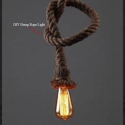 1 lampe suspendue créative en corde de chanvre à faire soi-même
