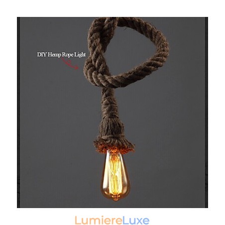1 lampe suspendue créative en corde de chanvre à faire soi-même 1 lampe suspendue créative en corde de chanvre à faire soi-même