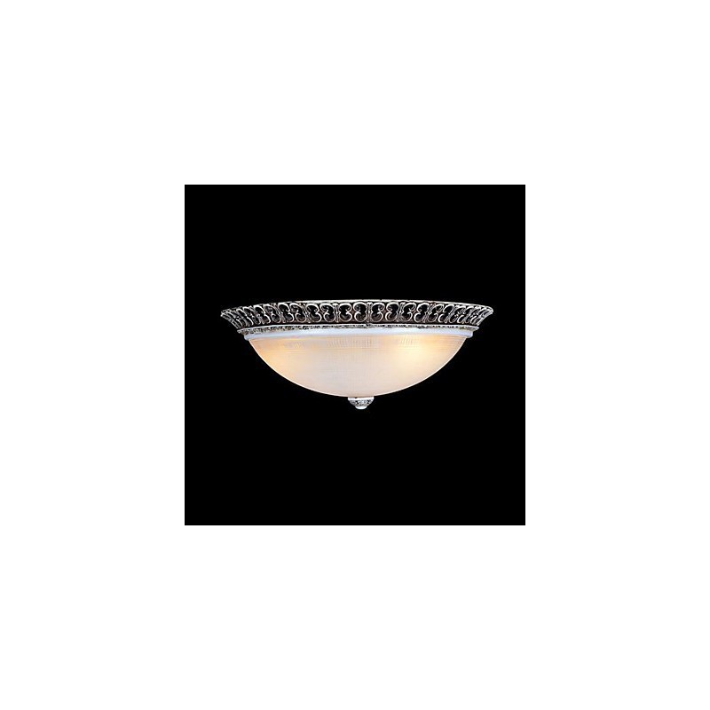 Plafonnier en résine marron foncé, motif sculpté, style européen classique