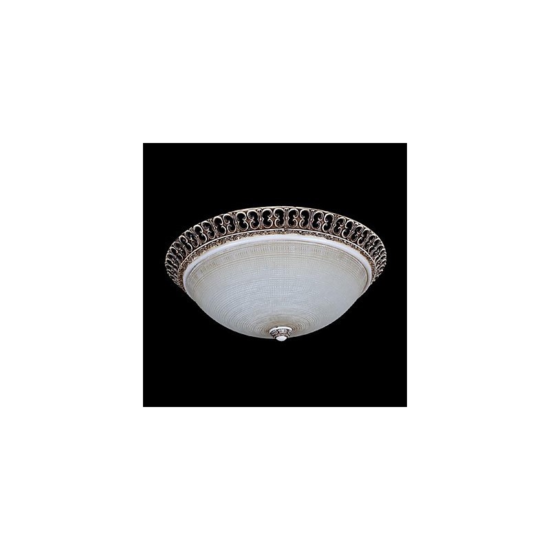 Plafonnier en résine marron foncé, motif sculpté, style européen classique