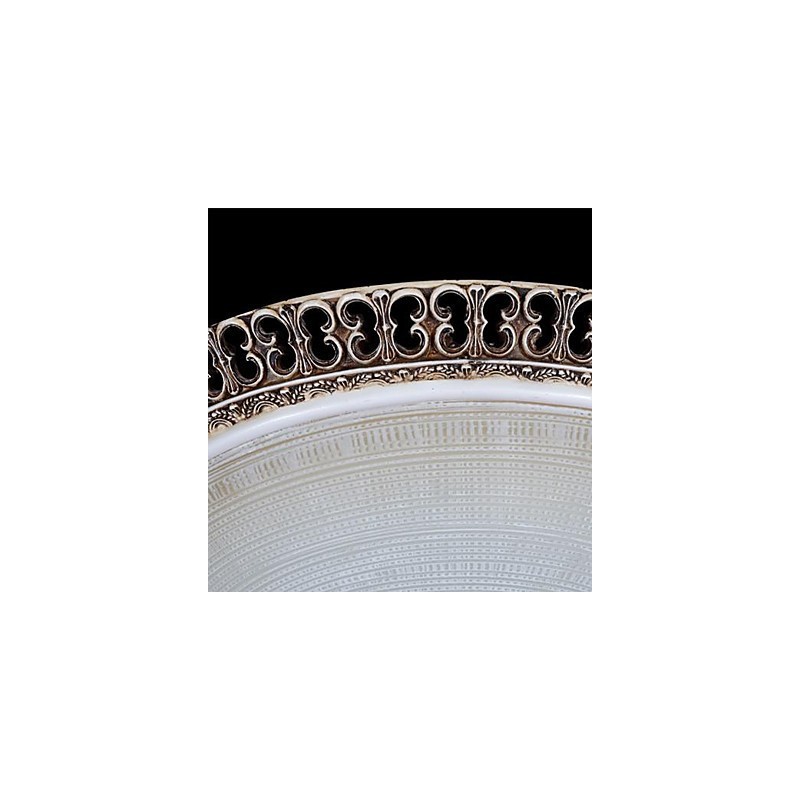 Plafonnier en résine marron foncé, motif sculpté, style européen classique