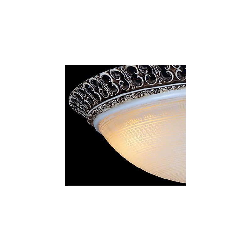 Plafonnier en résine marron foncé, motif sculpté, style européen classique