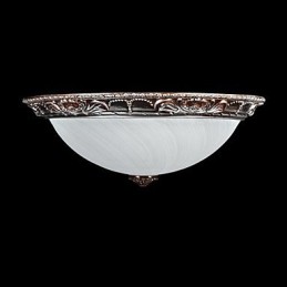 Plafonnier en verre, résine, argent, sculpture, style rétro européen classique