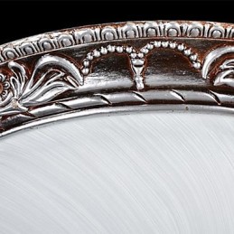 Plafonnier en verre, résine, argent, sculpture, style rétro européen classique