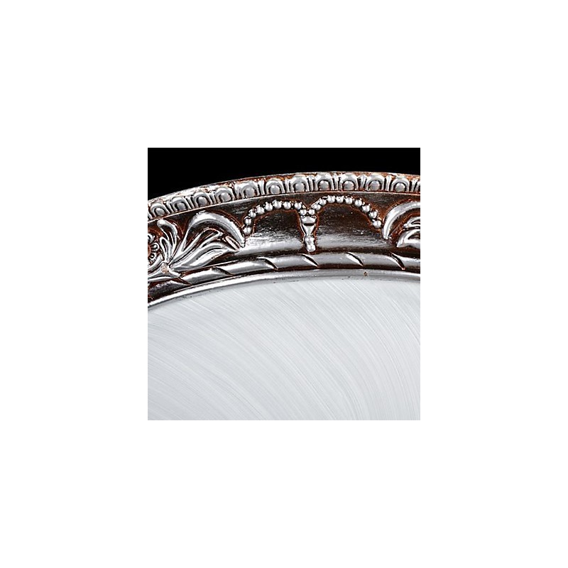 Plafonnier en verre, résine, argent, sculpture, style rétro européen classique