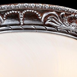 Plafonnier en verre, résine, argent, sculpture, style rétro européen classique