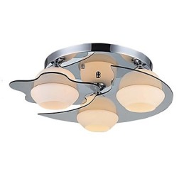 Plafonnier moderne encastré 3 lumières en métal contemporain