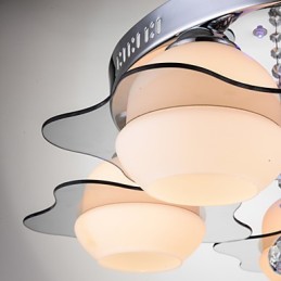 Plafonnier moderne encastré 3 lumières en métal contemporain
