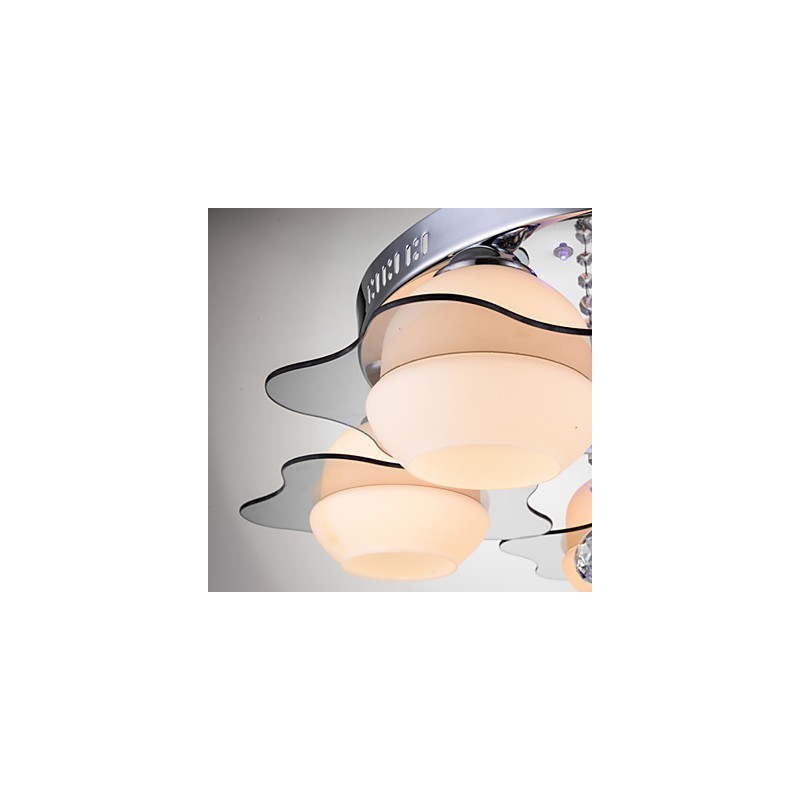 Plafonnier moderne encastré 3 lumières en métal contemporain