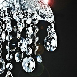 Plafonnier semi-encastré en cristal à 3 lumières