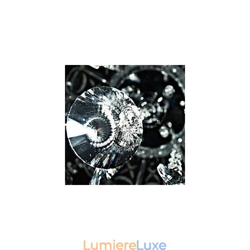 Plafonnier semi-encastré en cristal à 3 lumières