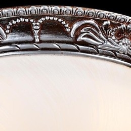 Plafonnier en verre, résine, argent, sculpture, style rétro européen classique