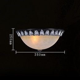 Plafonnier à motif en verre, résine, sculpture argentée, style européen classique