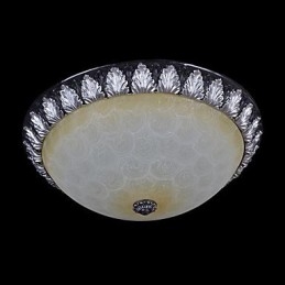 Plafonnier à motif en verre, résine, sculpture argentée, style européen classique