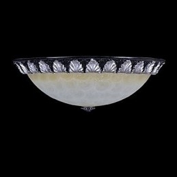 Plafonnier à motif en verre, résine, sculpture argentée, style européen classique