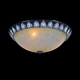 Plafonnier à motif en verre, résine, sculpture argentée, style européen classique