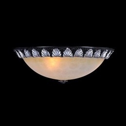 Plafonnier à motif en verre, résine, sculpture argentée, style européen classique