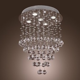 Lustre en cristal avec 5 lumières (cristal K9)
