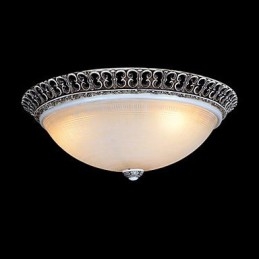 Plafonnier en résine marron foncé, motif sculpté, style européen classique