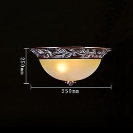 Plafonnier blanc jaune verre résine argent sculpture classique européen