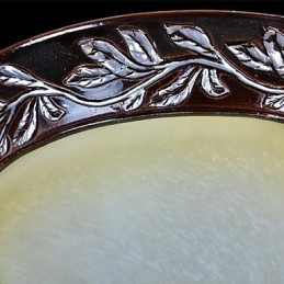Plafonnier blanc jaune verre résine argent sculpture classique européen