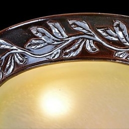 Plafonnier blanc jaune verre résine argent sculpture classique européen