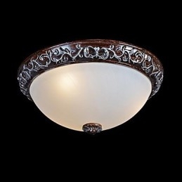 Plafonnier en verre, résine, sculpture argentée, style européen classique