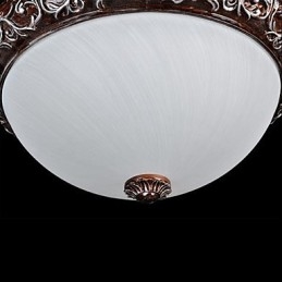 Plafonnier en verre, résine, sculpture argentée, style européen classique