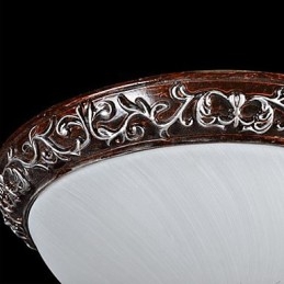 Plafonnier en verre, résine, sculpture argentée, style européen classique