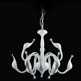 Lustre suspendu en métal peint contemporain moderne