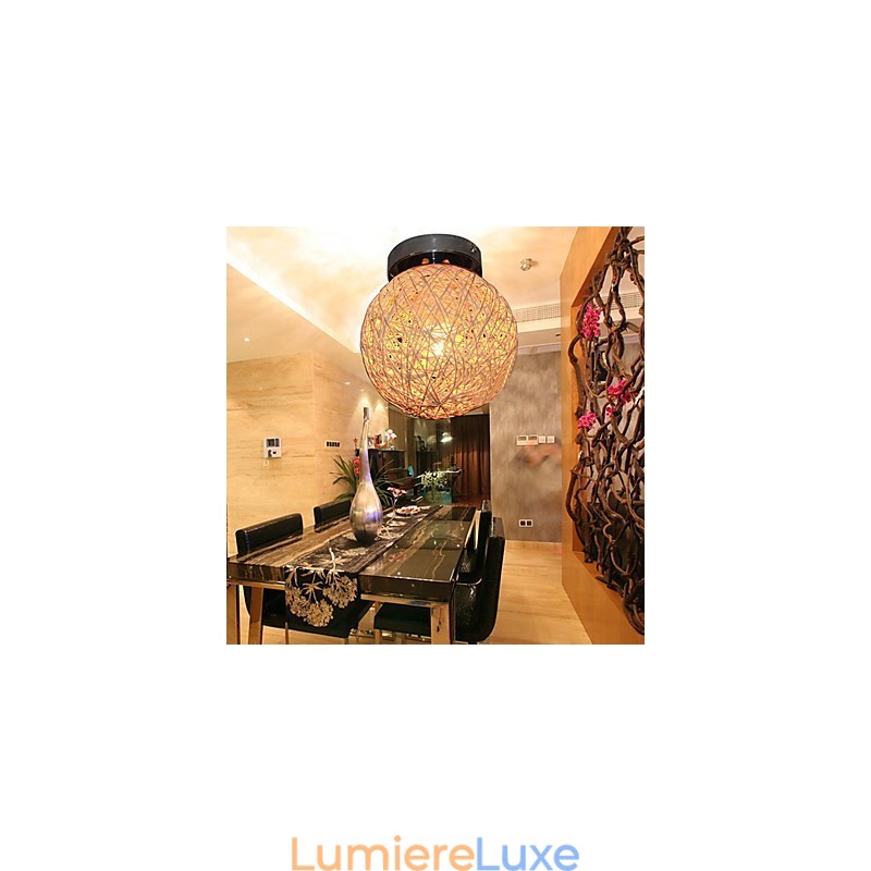 Plafonnier 1 lumière avec abat-jour en forme de boule