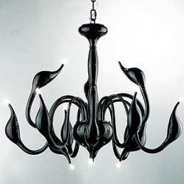 Lustre suspendu en métal peint contemporain moderne