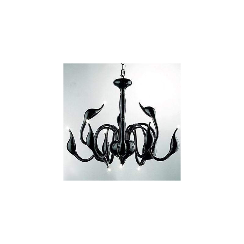 Lustre suspendu en métal peint contemporain moderne