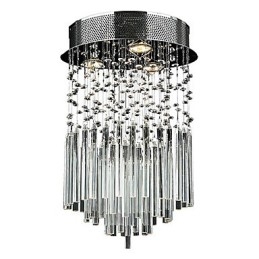 Plafonnier en métal électroplaqué cristal contemporain moderne