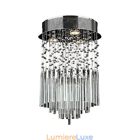 Plafonnier en métal électroplaqué cristal contemporain moderne Plafonnier en métal électroplaqué cristal contemporain moderne