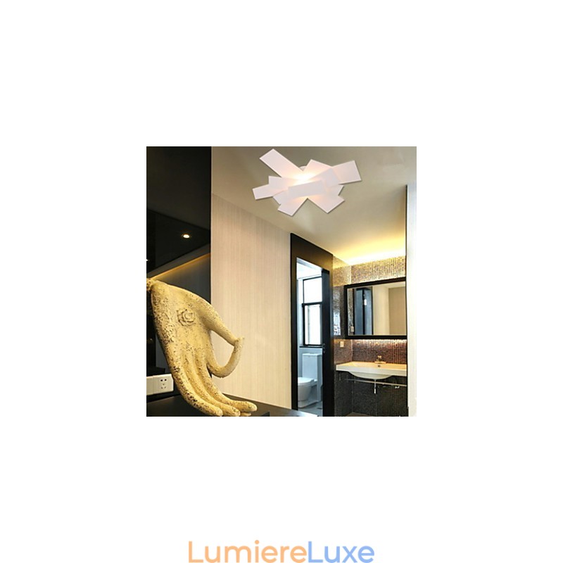 Plafonnier blanc chaud, lumière tendance, simple et créative, hélice