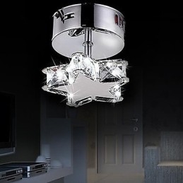 Plafonnier en cristal et métal contemporain moderne