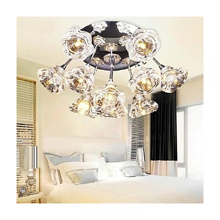 Plafonnier encastré en métal chromé de style rustique contemporain moderne Plafonnier encastré en métal chromé de style rustique contemporain moderne