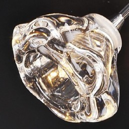 Plafonnier encastré en métal chromé de style rustique contemporain moderne