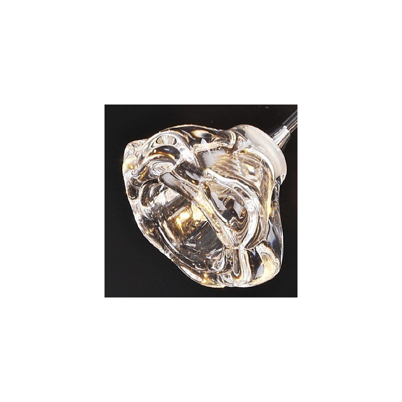 Plafonnier encastré en métal chromé de style rustique contemporain moderne