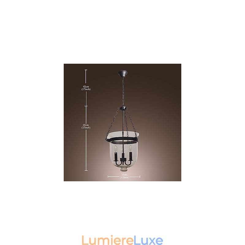 Lustre électrolytique de style mini vintage classique traditionnel