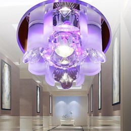 Plafonnier en cristal et métal contemporain moderne