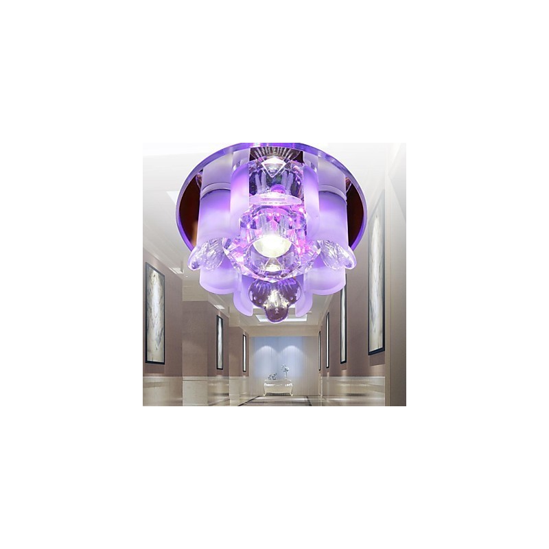 Plafonnier en cristal et métal contemporain moderne