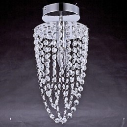Plafonnier en cristal moderne contemporain extérieur en métal