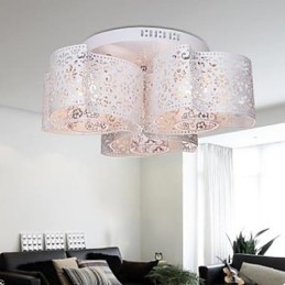 Plafonnier rond en fer forgé Vent chaud 3 absorbe la lumière du dôme