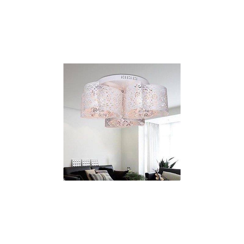 Plafonnier rond en fer forgé Vent chaud 3 absorbe la lumière du dôme