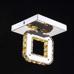 Plafonnier en cristal et métal contemporain moderne