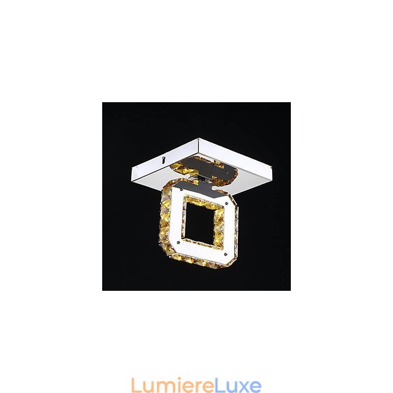 Plafonnier en cristal et métal contemporain moderne